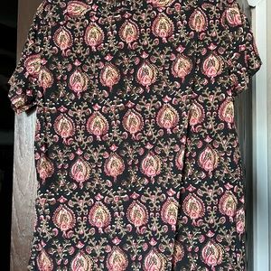 Abercrombie & Fitch Mens Patterned Camp Collar Shirt, S